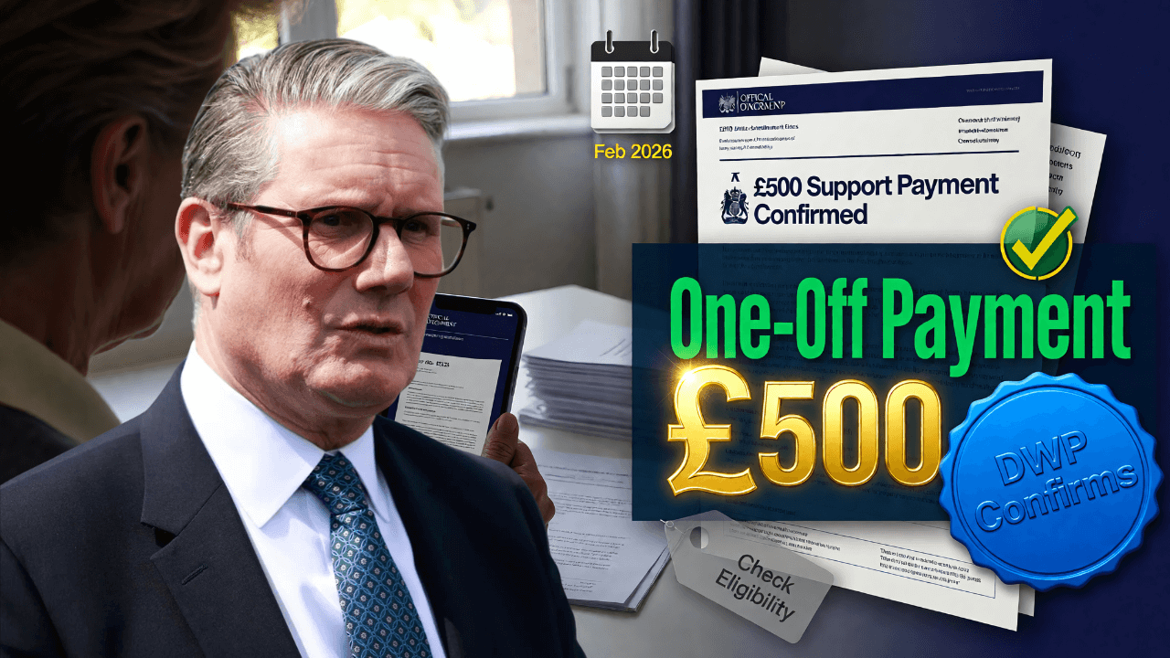DWP Confirms £500 One‑Off Support February 2026 – Eligibility Criteria and Payment Dates